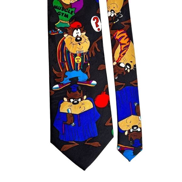 Looney Tunes Novelty Tie featuring the Tazmanian Devil - Picture 2 of 10